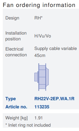 Характеристики RH22V-2EP.WA.1R, арт. 113235
